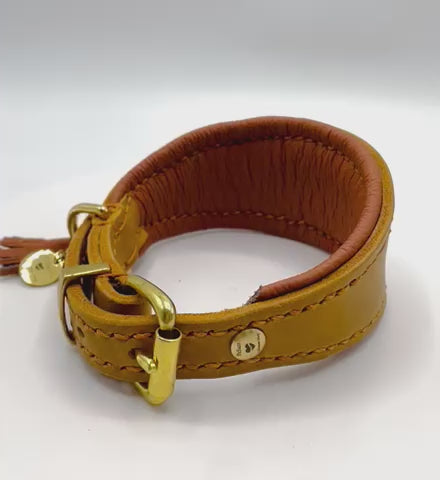 Windhundhalsband Winston Cognac